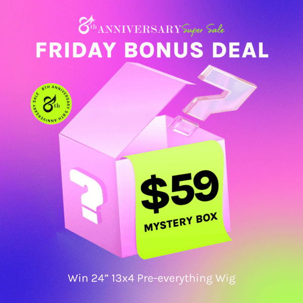 Klaiyi Mystery Box Only $59  Win 24" 13x4 Pre-everything Wig Valued $229 Flash Sale