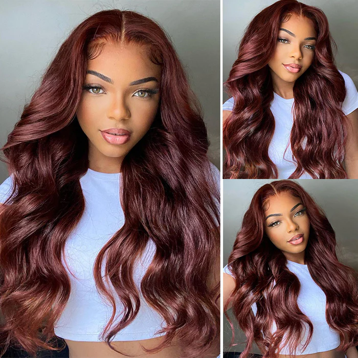 Extra 60% OFF | Klaiyi Brunette Auburn Copper 7x5 Bye Bye Knots Wig Virgin Human Hair Reddish Brown Color Wig