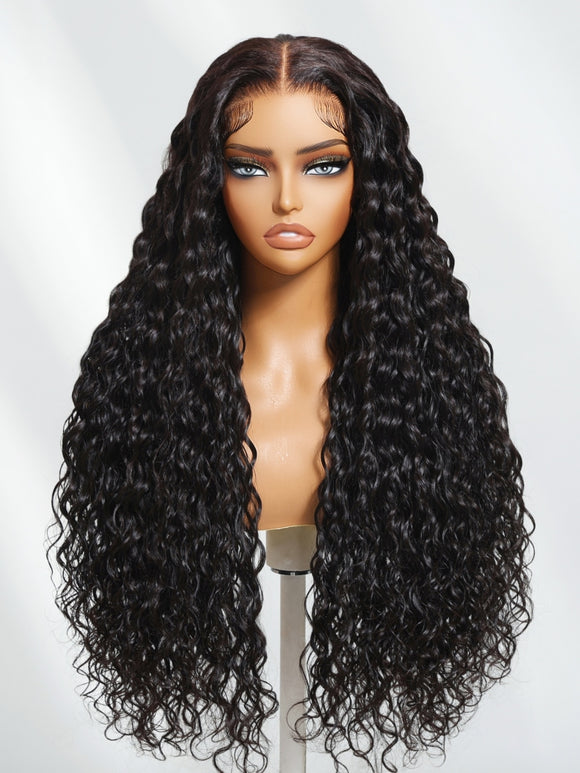 Buy 1 Get 1 Free,Code:BOGO | Water Wave Bye Bye Knots Wig Put On and Go Human Hair Lace Wig