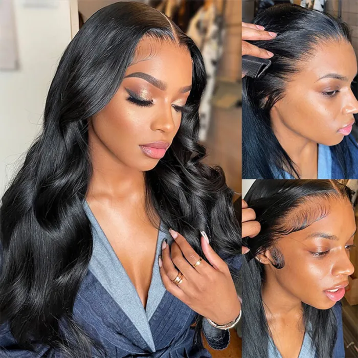 New User Exclusive | Klaiyi Pre-Cut Lace Wig Wear And Go Wig Body Wave Human Hair Wig with Breathable Cap Beginner Wig