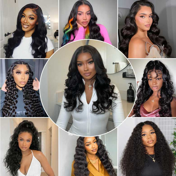 Extensions de cheveux vierges ondulés Klaiyi 8A (1 pièce/paquet) 