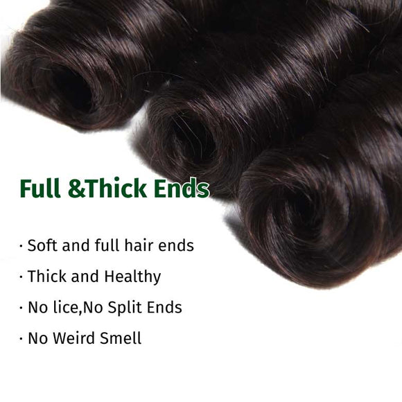 Extensions de cheveux vierges ondulés Klaiyi 8A (1 pièce/paquet) 