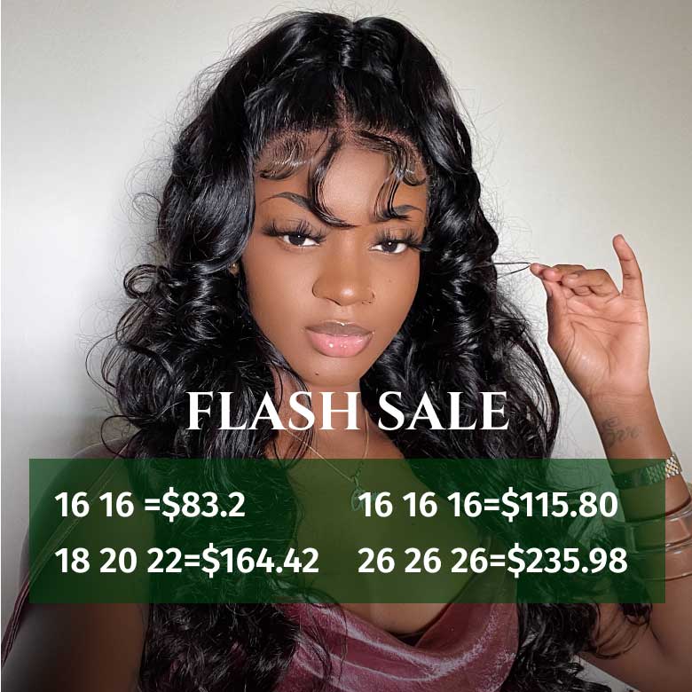 Klaiyi Loose Wave Virgin Hair Weave 2/3 Bundles Deals Unprocessed Human Hair Extensions Flash Sale