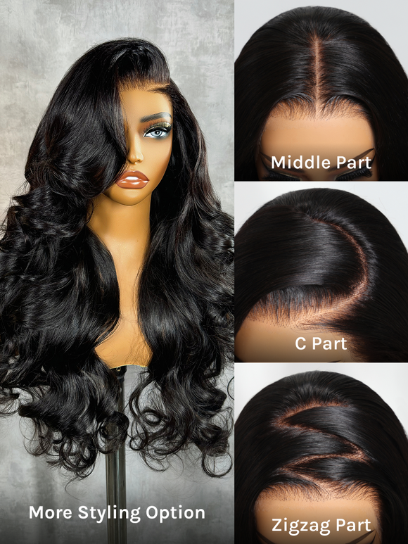 Extra 50% Off Code HALF50  | Klaiyi 13x4 Pre Everything Body Wave Glueless Frontal Wig With Elastic Drawstring Human Hair Wig