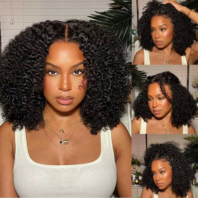 Klaiyi 4C Kinky Edge Wig Realistic Super Natural 4C Kinky Curly 7x5 Bye Bye Knots Wig Flash Sale