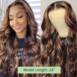 All Wigs Under $100 | Klaiyi Dark Root Brown Balayage Highlight Body Wave Lace Front Wig Flash Sale