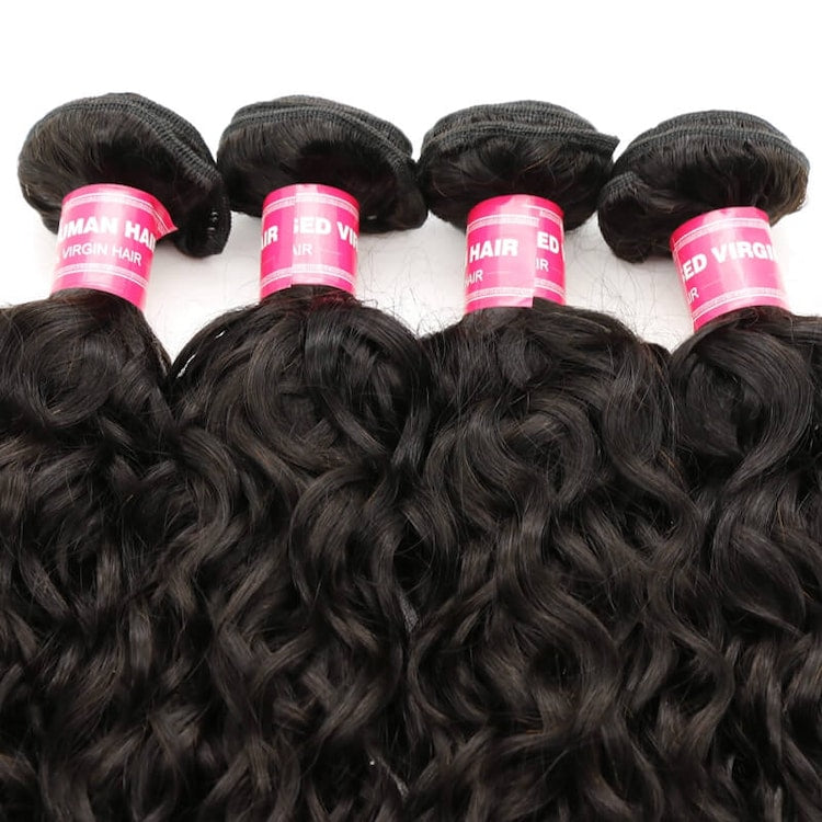 Klaiyi Hair 3 Bundles Indian Water Wave Curly Hair Bundles Deals Flash Sale