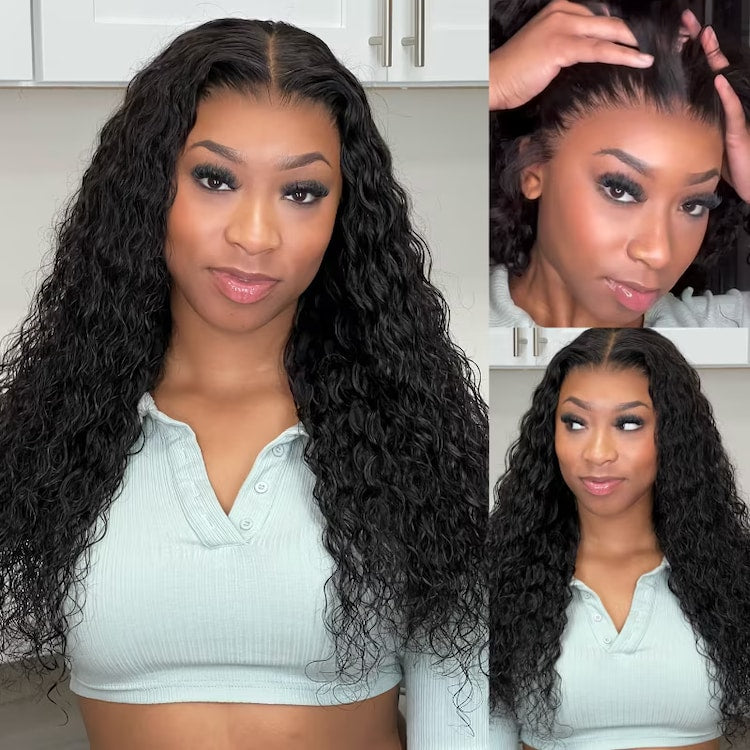 Klaiyi Hair 2 Bundles or 3 Bundles Indian Water Wave Curly Hair Bundles Deals Flash Sale