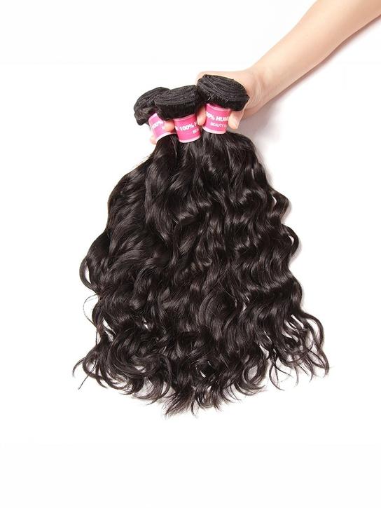 Extensions de cheveux naturels vierges ondulés Klaiyi, style indien, 3 pièces/paquet 