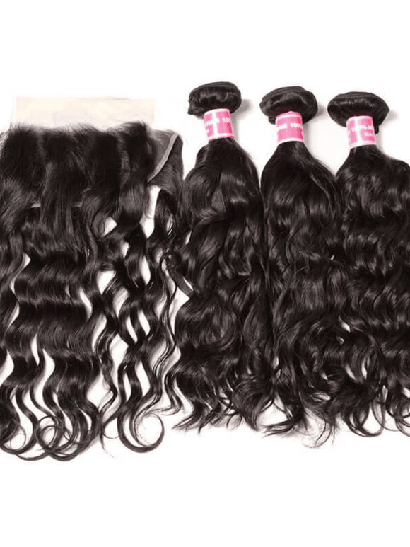 Klaiyi Hair Malaysian Natural Wave Virgin Human Hair Bundles 4 Pieces/pack Natural Color