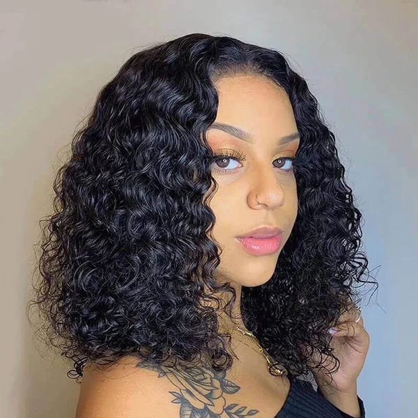 Second Wig Only $10 | Klaiyi Exclusive Offer 4x4 Lace Closure 200% Density Fumi Curly Bob Wig Flash Sale