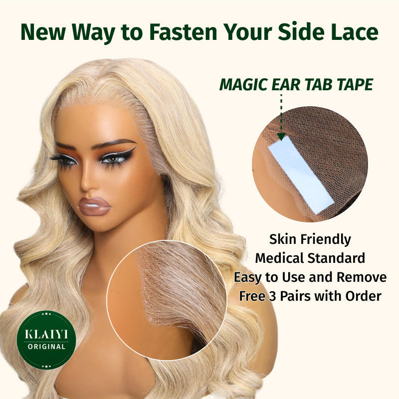 $100 OFF| Code: SAVE100 Klaiyi Ash Blonde 13x4 Pre-everything Put On and Go Glueless Lace Front Wig