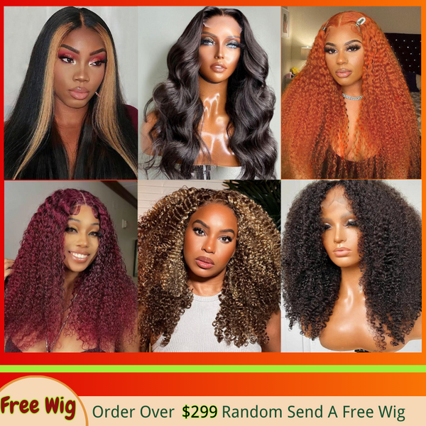 Klaiyi Black Friday Free Wig for Order Over $299 ,Random Send A Free Wig Value $169