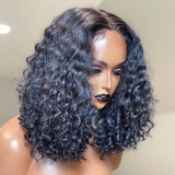 $100 OFF | Code: SAVE100 Klaiyi Water Wave 6x4.75 Lace Closure Wear Go Glueless Wig Short Bob Virgin Human Hair