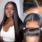 New User Exclusive | Klaiyi Pre-Cut Glueless Wig Straight Human Hair Beginner Wig Wear & Go