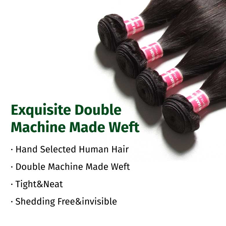 Klaiyi 2 or 3 Bundles Brazilian Straight Virgin Human Hair 100% Unprocessed Virgin Human Hair Extension Flash Sale