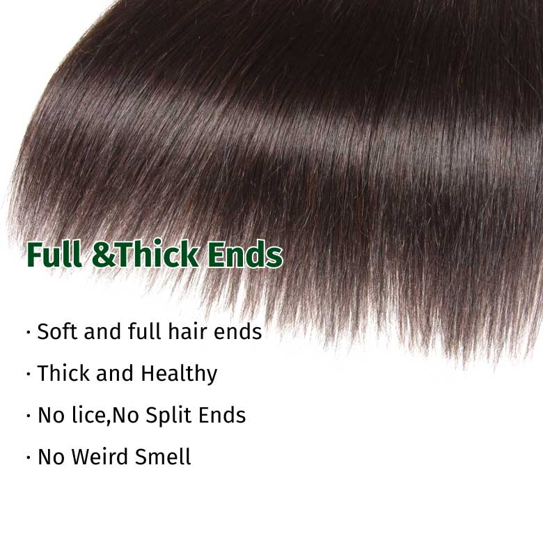 Klaiyi 2 or 3 Bundles Brazilian Straight Virgin Human Hair 100% Unprocessed Virgin Human Hair Extension Flash Sale