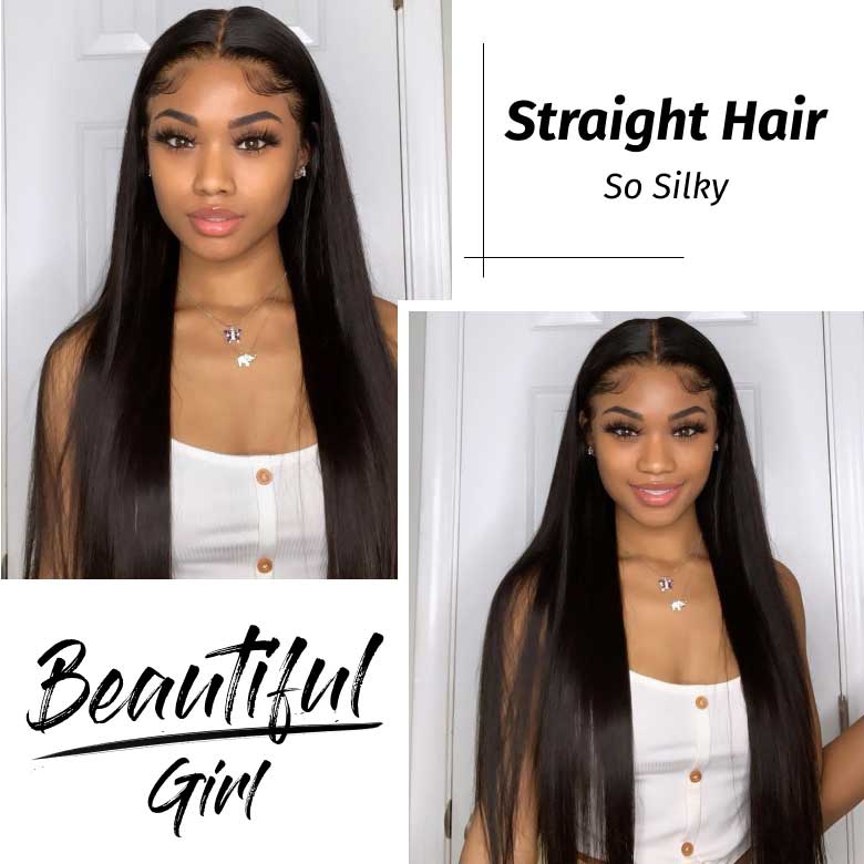 Klaiyi 2 or 3 Bundles Brazilian Straight Virgin Human Hair 100% Unprocessed Virgin Human Hair Extension Flash Sale