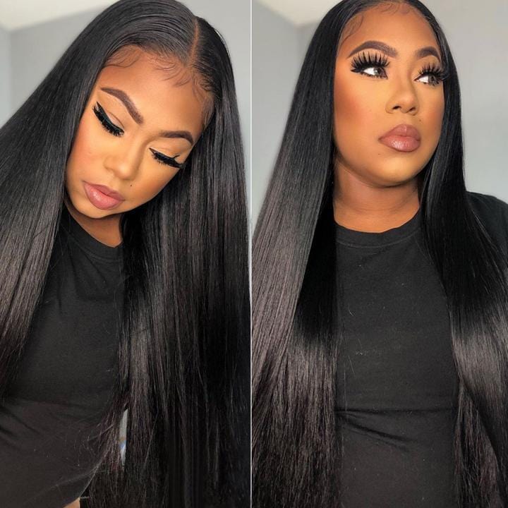 Extra 70% OFF |Klaiyi Straight Hair 7x5 Bye Bye Knots 13x4 Pre-Everything Put On and Go Wig Affordable Lace Part Wig