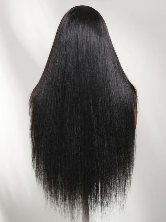 Klaiyi Yaki Straight Put On and Go Glueless Lace Wigs 7x5 Bye Bye Knots Human Hair Lace Wig