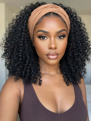Klaiyi MeltLine™ Burmese Curly Human Hair Half Wig with Finger Coily Ends Beginner-Friendly