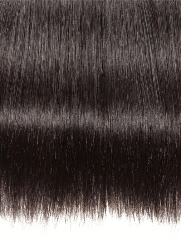 Klaiyi 3 Bundles Brazilian Straight Hair with 13*4 Ear to Ear Lace Frontal Closure