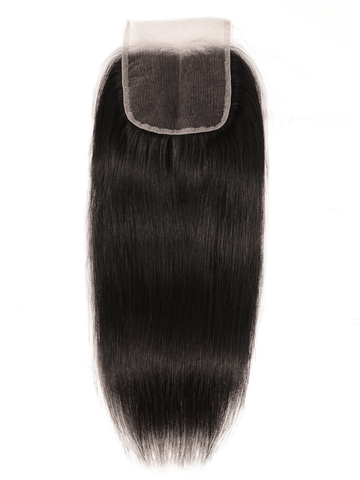 Klaiyi Indian Straight Hair 3 Pcs with 4*4 Lace Closure Deals