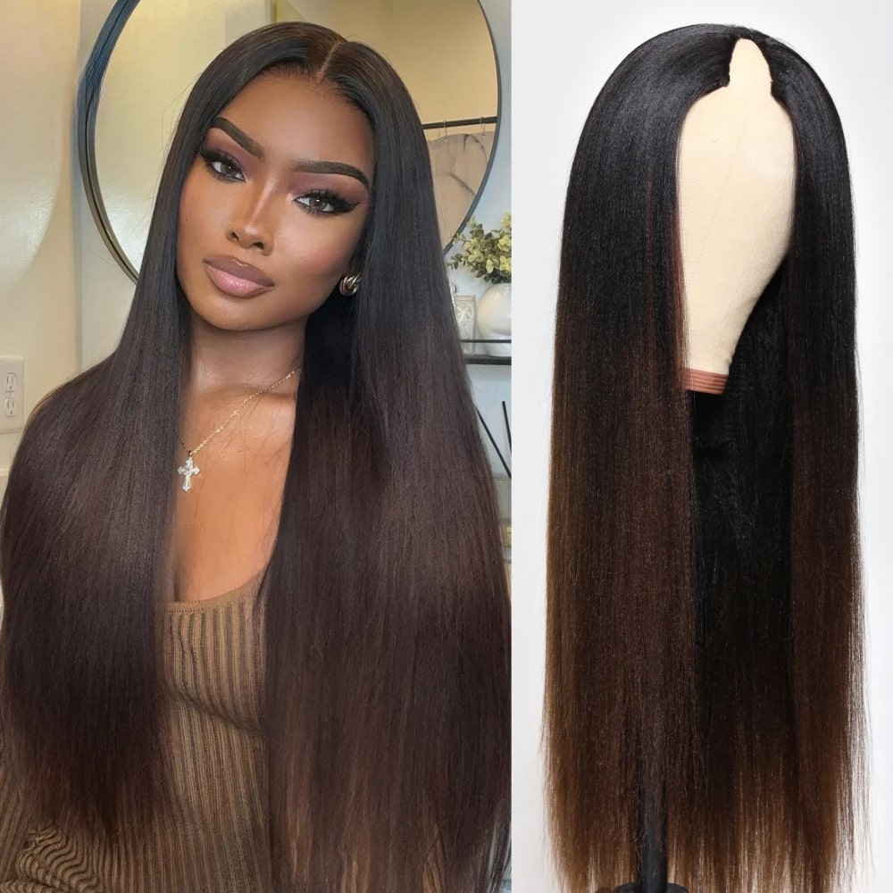 Stunning Yaki Straight Wig Abstract in HD Stunning Yaki Straight Wig Abstract in HD