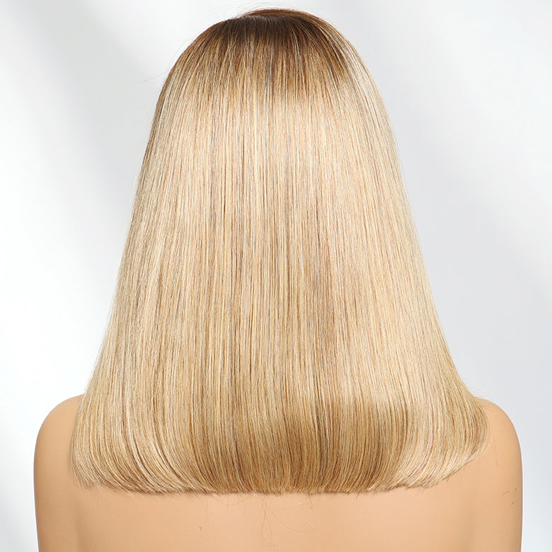 613 highlight bob wig back angle