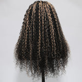 Klaiyi Balayage Blonde Highlights Curly Lace Front Wig Precolored Ombre Hair Flash Sale