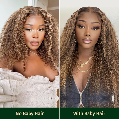 Klaiyi Wear Go Pre Cut Lace Wig 6x4.75 Lace Closure Honey Blonde Highlight  Body Wave Or Jerry Curl Or Straight Flash Sale