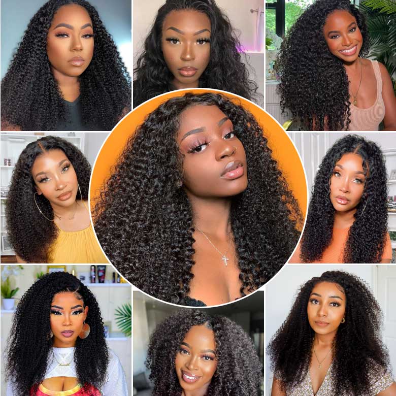Klaiyi 4C Kinky Curly Virgin Hair 3 Bundles Deal Brazilian Kinky Curly Human Hair Weft Flash Sale