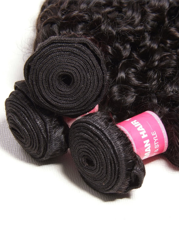 4 Bundles Peruvian Virgin Curly  Hair Weave Human Hair Bundle Deals-Klaiyi hair