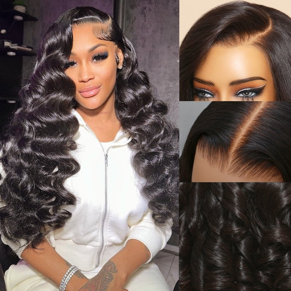 $100 OFF| Code: SAVE100 Klaiyi 13x4 Pre-Cut Lace Front Super Secure 3D Body Wave Wig Real Ear To Ear Pre-Cut & Pre-Pluck & Pre-Bleached Pre-Everything Wig