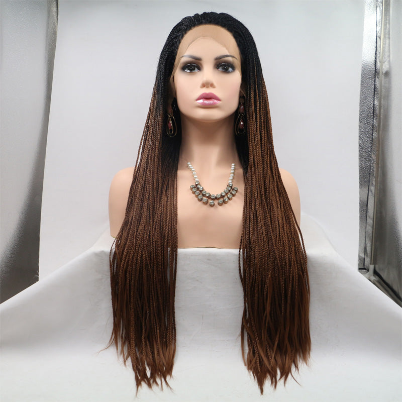 Klaiyi Lace Front Box Braided Wigs Knotless Cornrow Braids for Women 24 Inches Flash Sale