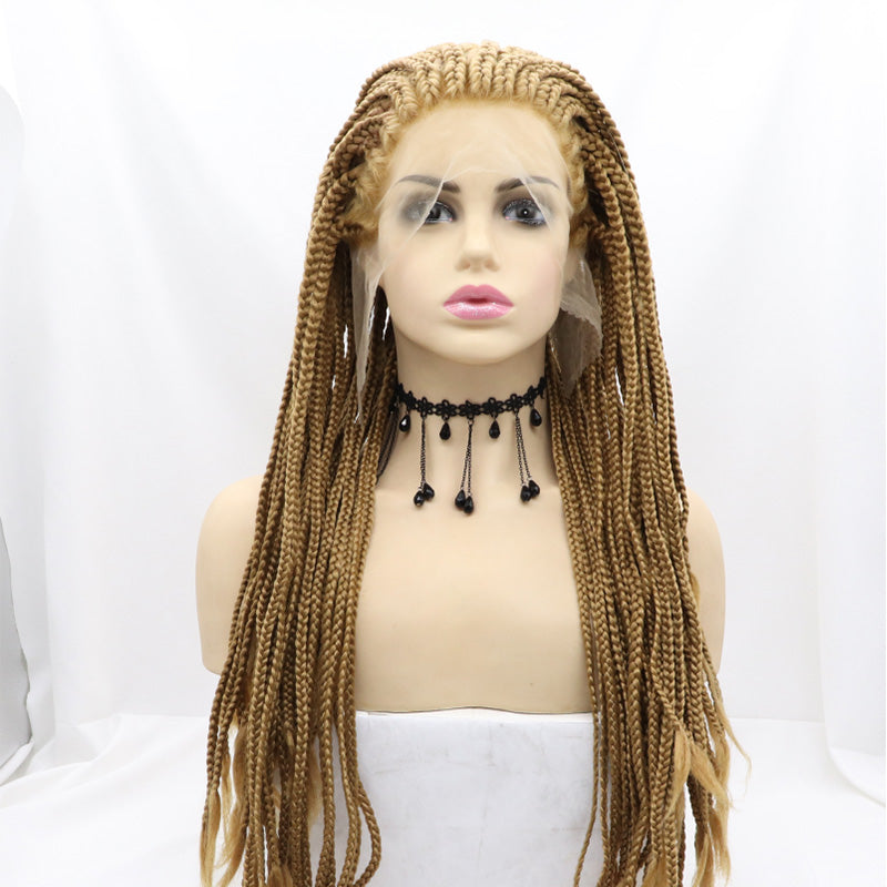 Klaiyi Lace Front Box Braided Wigs Knotless Cornrow Braids for Women 24 Inches Flash Sale