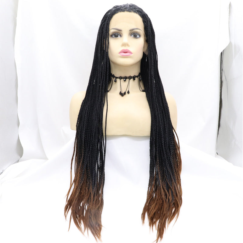 Klaiyi Lace Front Box Braided Wigs Knotless Cornrow Braids for Women 24 Inches Flash Sale