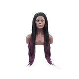 Klaiyi Lace Front Box Braided Wigs Knotless Cornrow Braids for Women 24 Inches Flash Sale