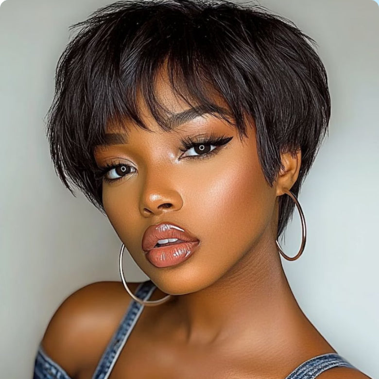 Klaiyi Glueless Blonde Highlight Big Curly Fringe Wig Machine Made Human Hair Wigs Flash Sale
