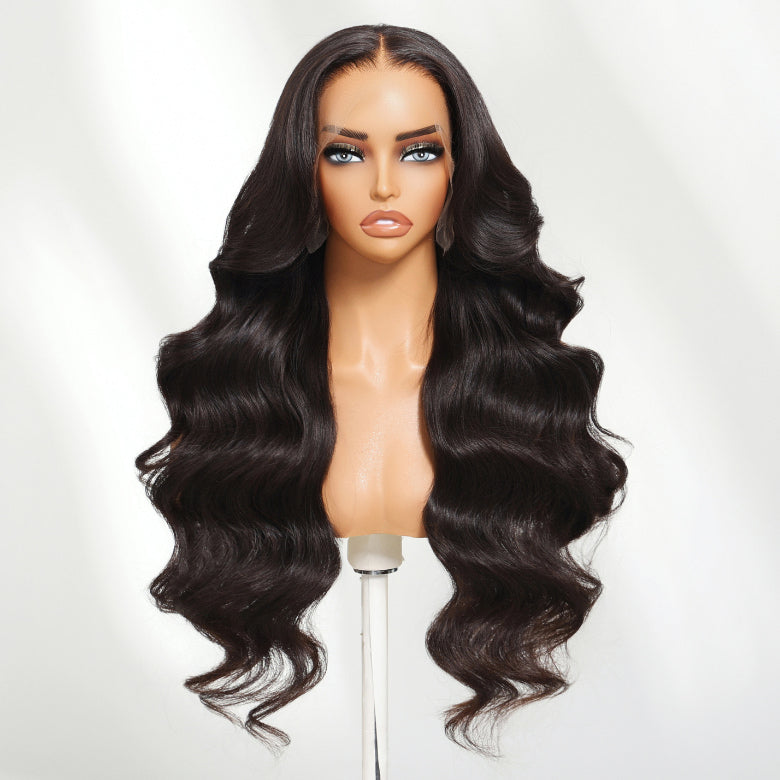 Klaiyi Luxury Quality 13x4 HD Lace Frontal Wig 200%/250% Density Available in Silk Straight / Body Wave / Water Wave Styles 15A Raw Human Hair