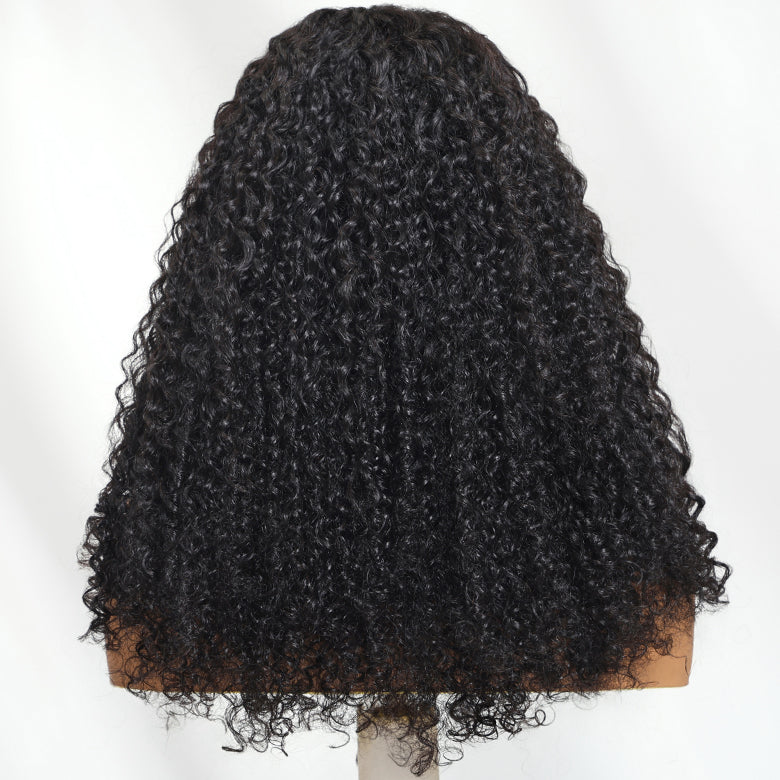 Extra 60% OFF |  Klaiyi 7x5 Bye Bye Knots Spiral Curls Water Curly Hair with Twist-Out Ends Put on and Go Glueless Wig