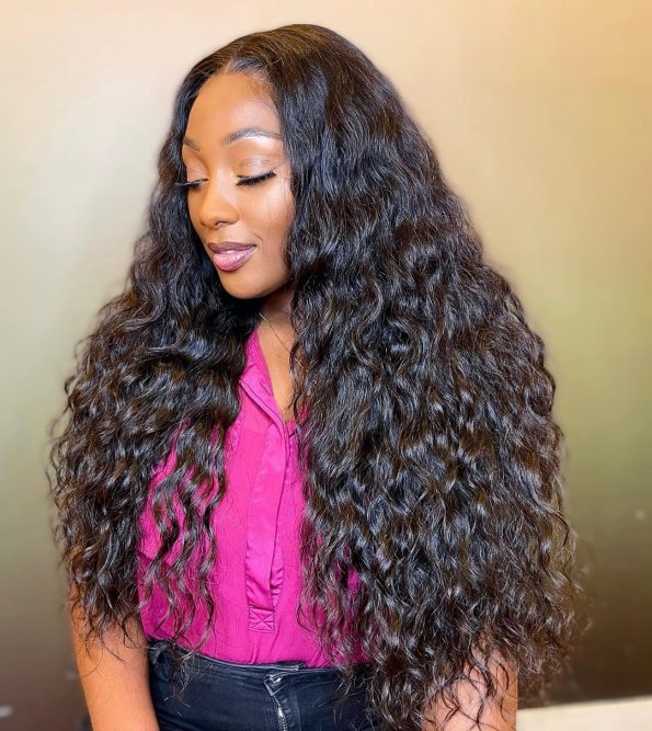 Extra 60% Off  | Klaiyi Put On and Go 6x4.75  Pre-Cut Lace Closure Water Wave Beginner Friendly Wig