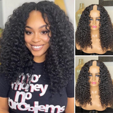 $115 Get Two 20inch Wigs | Red Burgundy 99J Lace Part Wig + Jerry Curl U Part Wig Glueless Meets Real Scalp Flash Sale