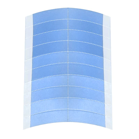 Klaiyi Blue Double Sided Waterproof Lace Wigs Adhesive Tape Strips for Lace Front Wig 40 Pcs Flash Sale