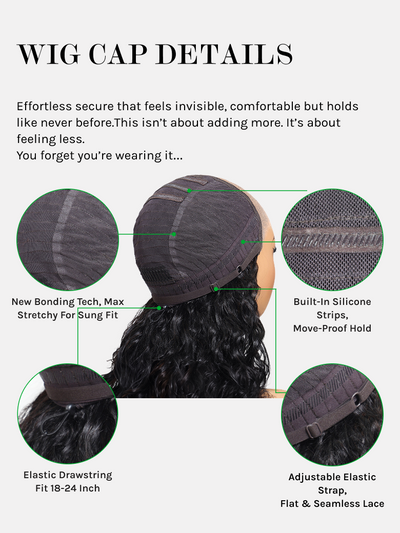 Klaiyi 7x5 Bye Bye Knots Curly Hair with Finger Coil Ends Put on and Go Glueless Human Hair Wig