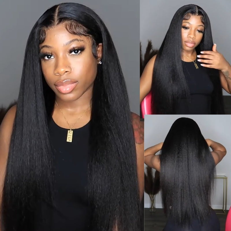 Klaiyi Light Yaki Straight Human Hair Bundles Most Natural Yaki Weave 2/3/4 Bundles/Pack