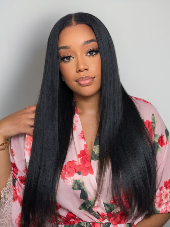 Klaiyi Yaki Straight Bundles - Vente Flash - Cheveux Brésiliens Vierges Humains Ultra Naturels - Tissage Yaki - 2/3/4 Paquets