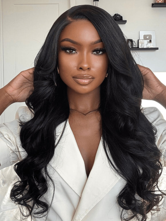 Extensions Klaiyi Light Yaki lisses en cheveux humains, tissage Yaki ultra naturel, 2/3/4 paquets