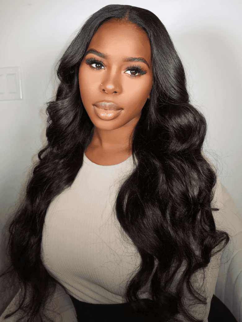 22"-24" Yaki Wavy With Flip Out Bang EasiContour Drawstring V-Part Glueless Human Hair Wigs Flash Sale