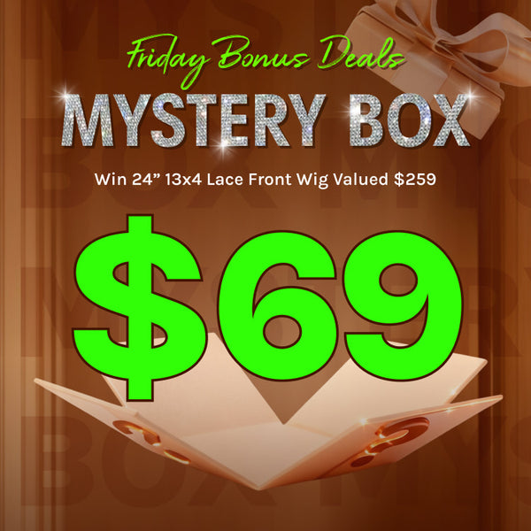 Klaiyi Mystery Box Only $69  Win 24" 13x4 Pre-everything Wig Valued $259 Flash Sale